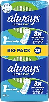Always Ultra Day Big Sanitary Napkins No Wings 26's