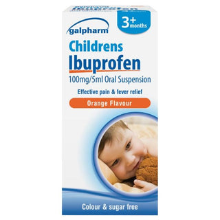 Galpharm Childrens 3+ Months Ibuprofen Oral Suspension (100ml) - Orange at Reavley Chemist GH