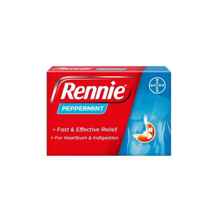 Rennie Peppermint Antacid 72 Chewable Tablets at Reavley Chemist GH