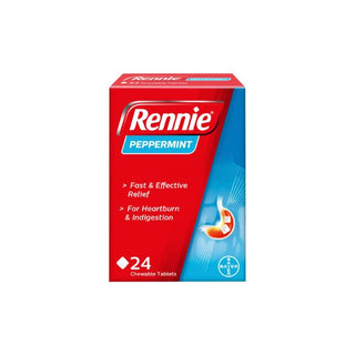 Rennie Peppermint Antacid 24 Chewable Tablets at Reavley Chemist Gh