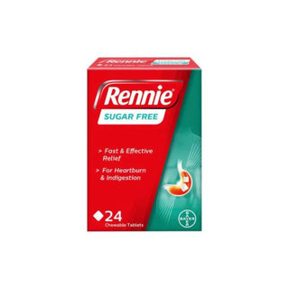 Rennie Spearmint Sugar Free Antacid 24 Chewable Tablets at Reavley Chemist GH