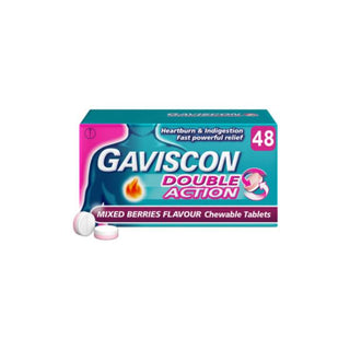 Gaviscon Double Action Mixed Berries Flavour 48 Chewable Tablets