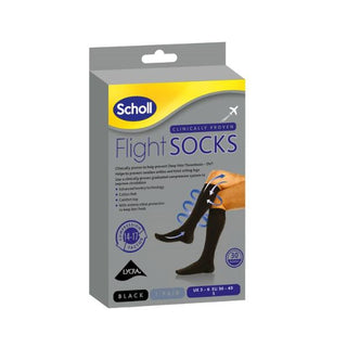 Scholl Flight Socks Black Color, UK 3-6 at Reavley Chemist