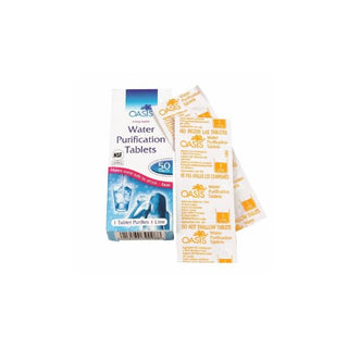OASIS Water Purification Tablets 8.5 mg 50 pcs at Reavley Chemist GH