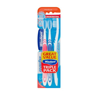 Wisdom Regular Plus Medium Triple-Pack Toothbrush at Reavley Chemist GH