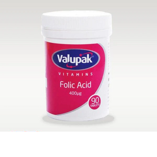 Valupak Folic Acid 400mcg – 90 Tablets