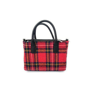 Glen Appin Harris Tweed Small Brora Tote Bag- Red at Reavley Chemist GH