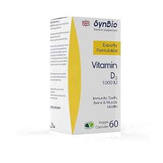 SynBio Premium - Vitamin D 1000 IU 60Capsules at Reavley Chemist gh
