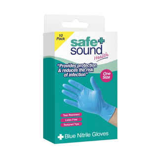 Safe and Sound Blue Nitrile Gloves at Reavley Chemist gh
