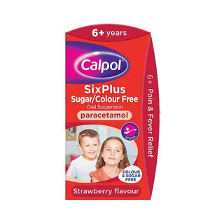 Calpol Six Plus Sugar Free Strawberry Flavour Suspension 100ml