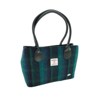 Glen Appin Harris Tweed Cassley Classic Bag Blue and Turquoise at Reavley Chemist GH