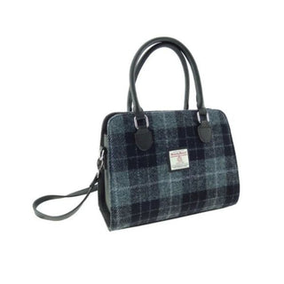 Glen Appin Harris Tweed Handbag-FINDHORN Grey and Black at Reavley Chemist GH