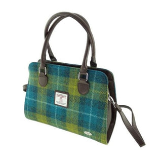Glen Appin Harris Tweed Handbag-FINDHORN Blue and Green at Reavley Chemist GH