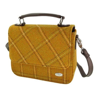 Glen Appin Harris Tweed Thurso Handbag Mustard Yellow