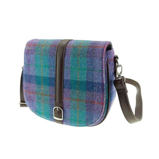Glen Appin Harris Tweed Beauly Shoulder Bag- Green and Purple at Reavley Chemist GH