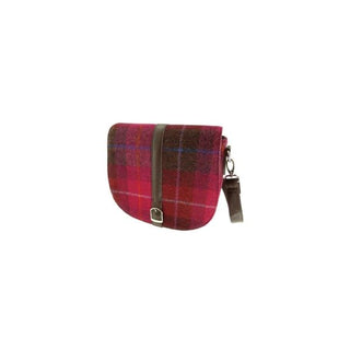 Glen Appin Harris Tweed Beauly Shoulder Bag- Deep Pink Tartan at Reavley Chemist GH