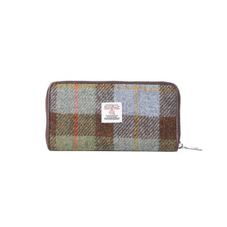 Glen Appin Harris Tweed Staffa Long Zip Purse in Macleod Tartan at Reavley Chemist GH