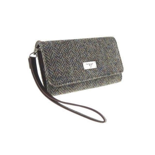 Glen Appin Harris Tweed Arran Smart-Phone Wallet in Stunning Heather Herringbone at Reavley Chemist GH