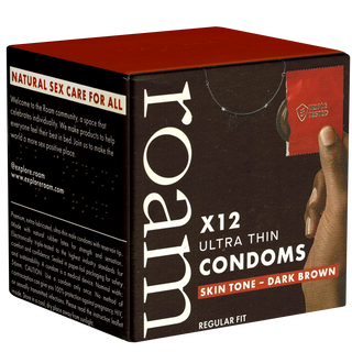 ROAM CONDOMS 12PCS DARK BROWN, MEDIUM BROWN