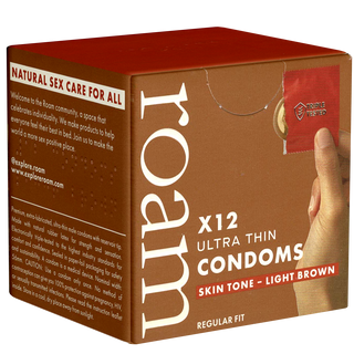ROAM CONDOMS 12PCS DARK BROWN, MEDIUM BROWN