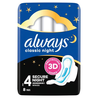Always Classic Night Sanitary Napkin Size 3, 8s